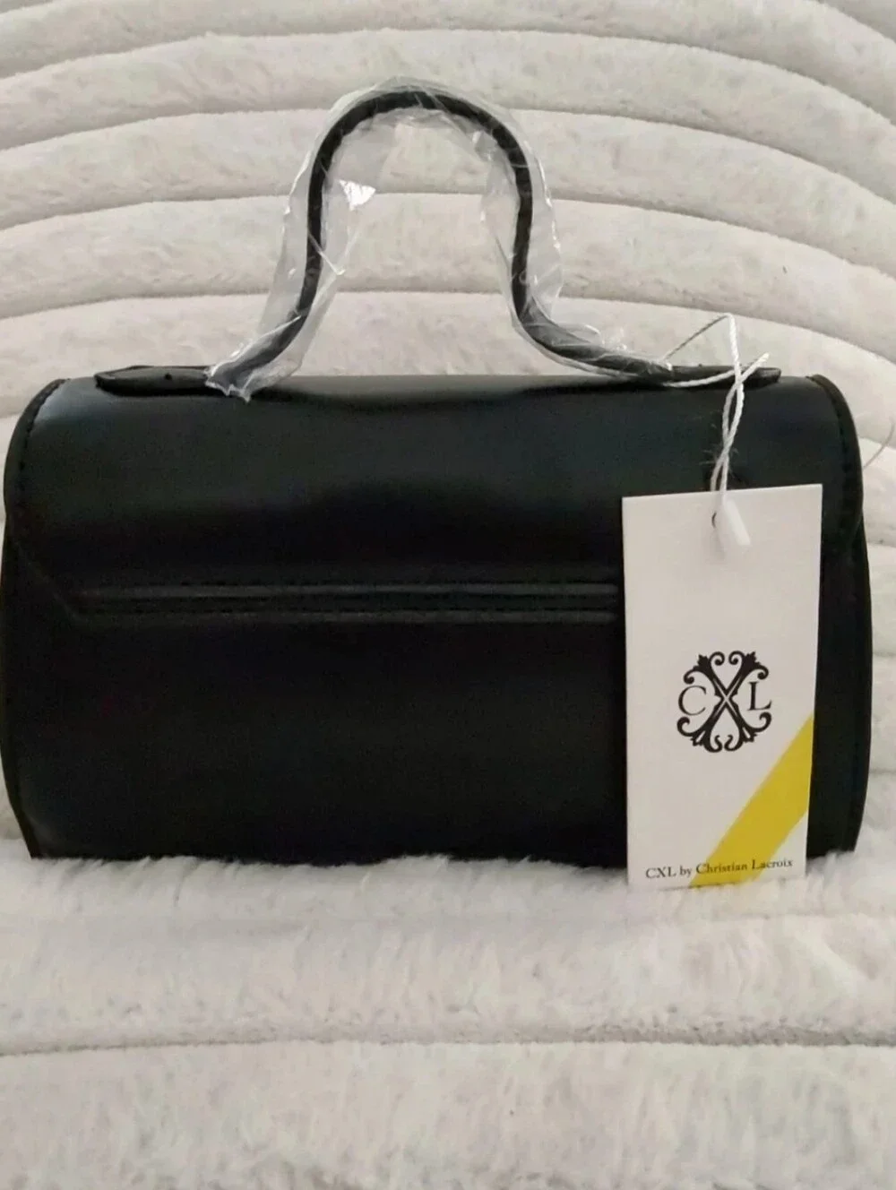 CXL By Christian Lacroix Laine Matte Patent Crossbody Bag in Black